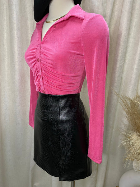 City Nights- Ruched Front Shirt