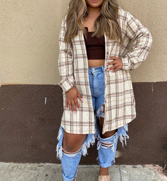 Longline Flannel Shirt