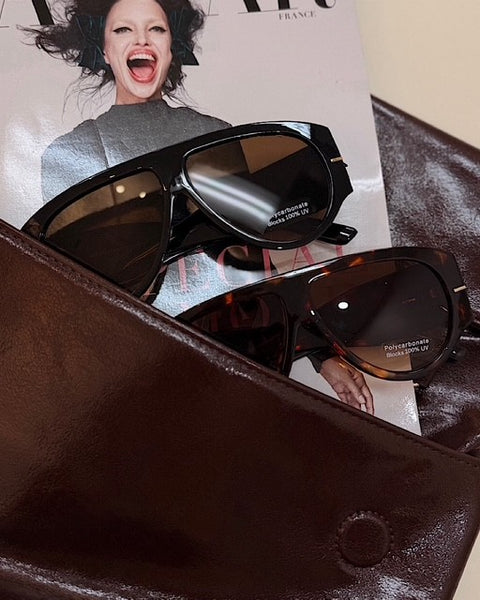 In season oversized sunglasses