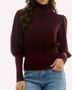 Burgundy top