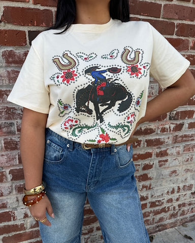 Howdy Rhinestone-Graphic Tee