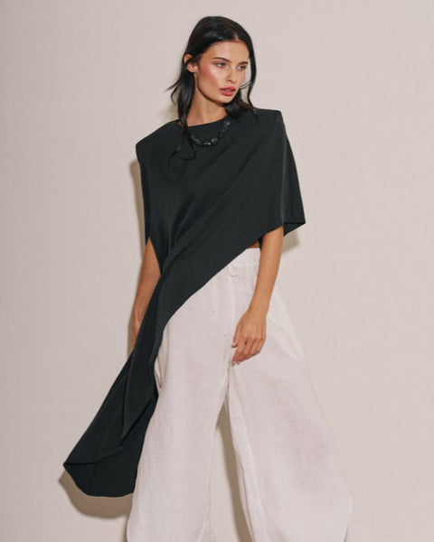 So elegant - asymmetrical cape top