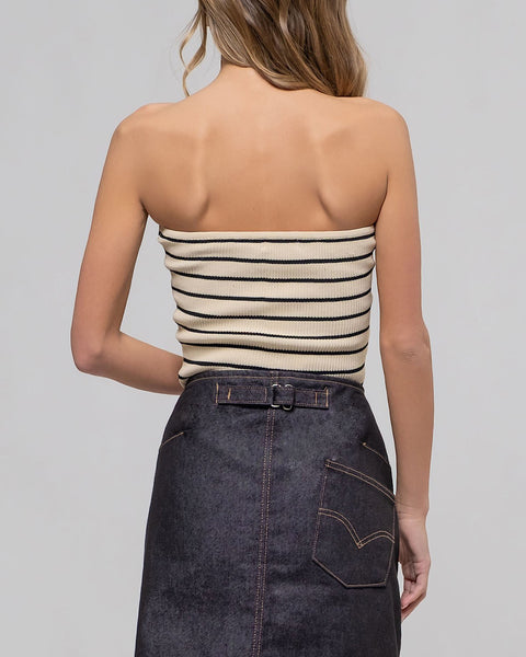 Classy -Stripe Tube Top