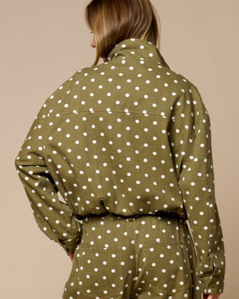 So chic - polka dot high neck jacket