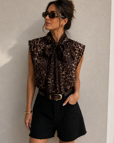 Safari - front tie blouse
