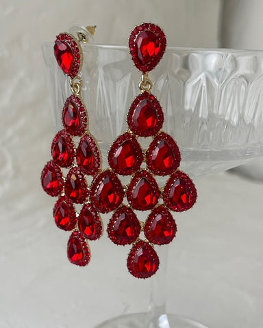 Dripping in red - earrings