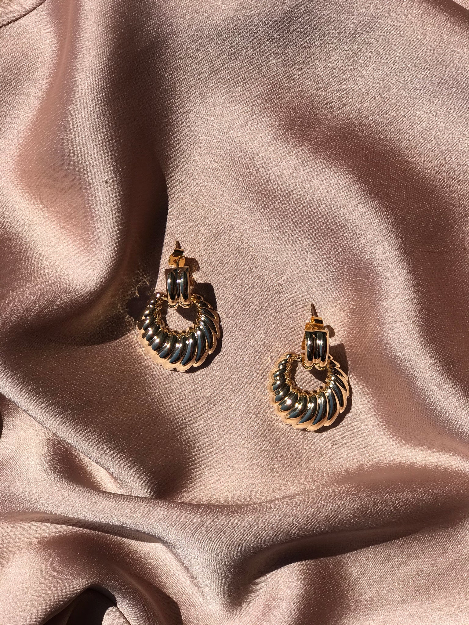 Twisted Gold  Earrings