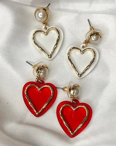 Kiss me - Heart Earrings