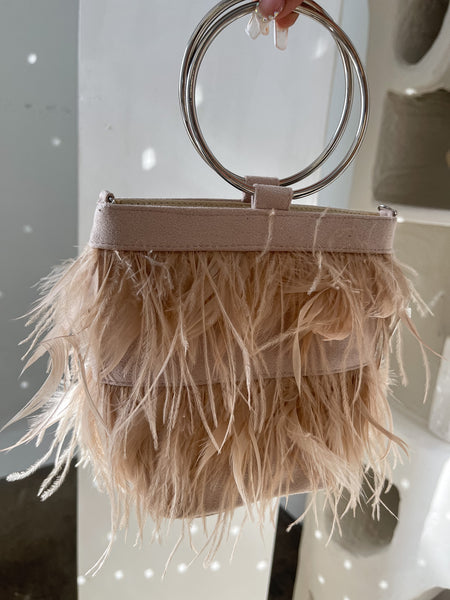 Flamingo - Feather purse