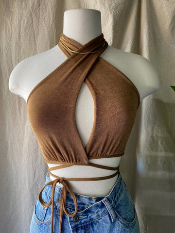 Gladys - Halter wrap top