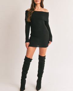 Night Is Young-Off Shoulder Dress