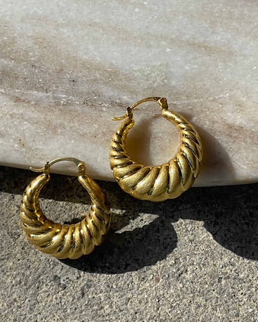 Croissant Hoops- Earring