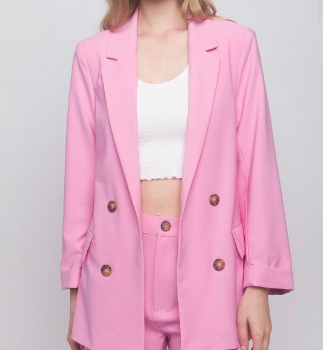 Cotton Candy  - Double Breasted Lap Blazer