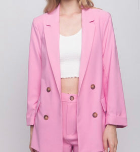 Cotton Candy  - Double Breasted Lap Blazer