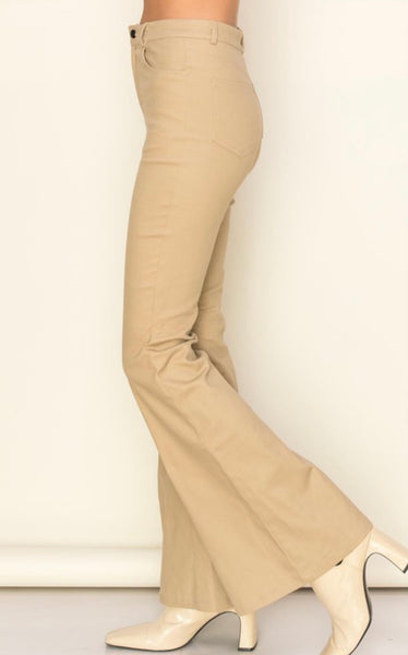 Looking Crisp  - Hight Waist Flare Pants