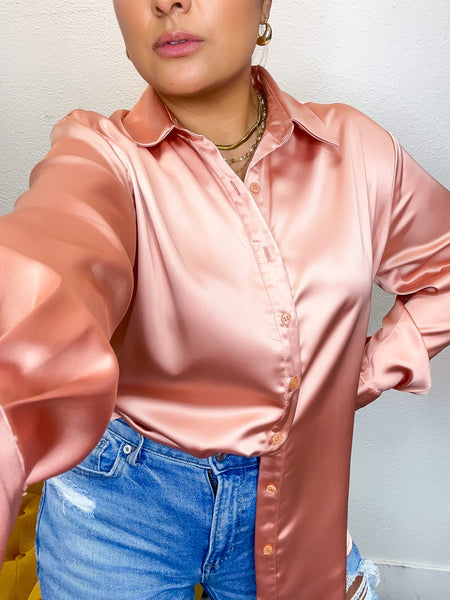 Dinner plans - Satin blouse