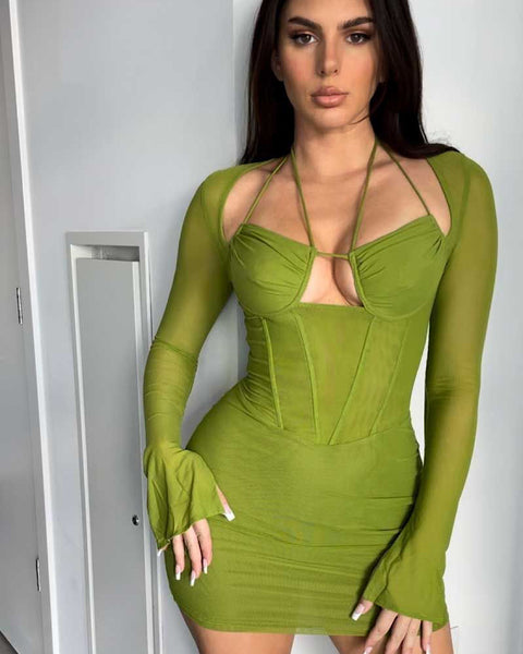 Cancun Vibes - Green Dress