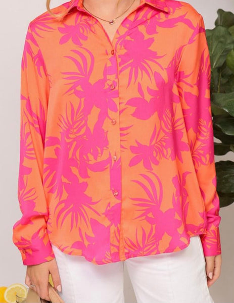 Palm Springs-Satin blouse
