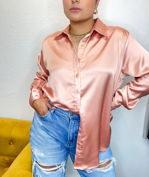 Dinner plans - Satin blouse